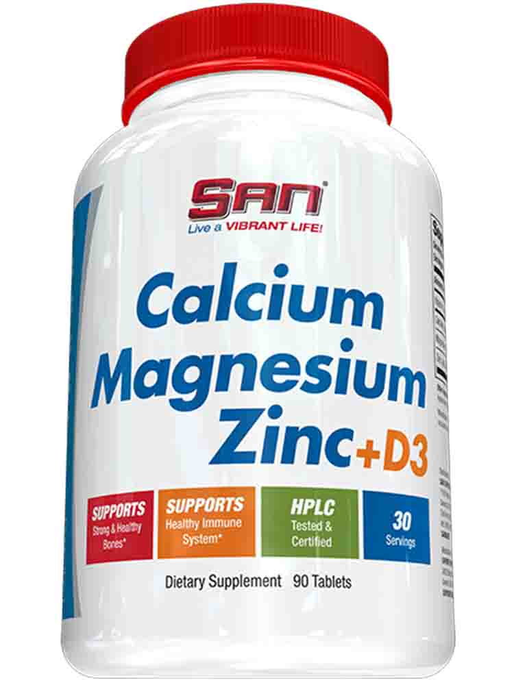 

Минералы SAN Calcium Magnesium Zinc + Vit D3 90 табл.