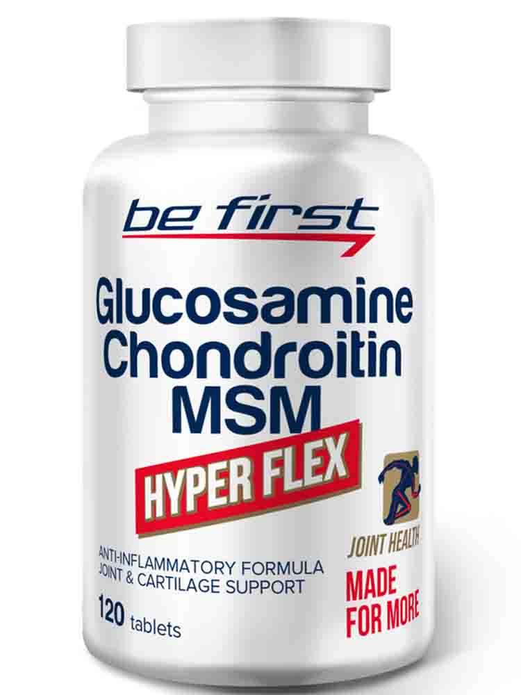 Витамины и БАДы для суставов Be First Glucosamine + Chondroitin + MSM Hyper Flex 120 табл.