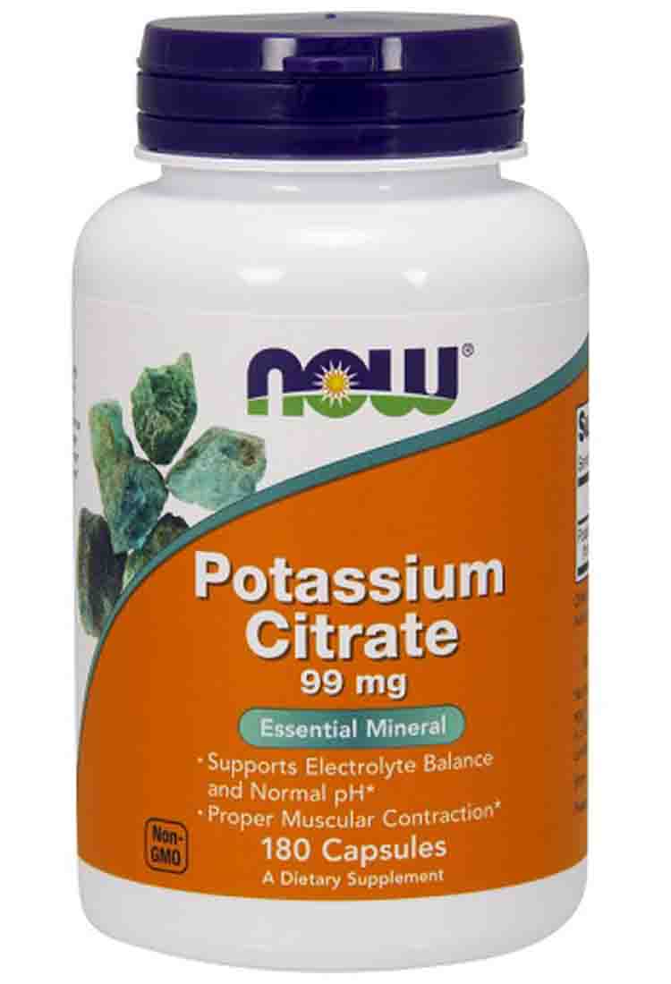 

Минералы NOW Potassium Citrate 99 mg 180 капс.