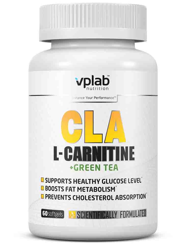 

Жирные кислоты VPLab Nutrition CLA + L- Carnitine + Green Tea 60 гел.капс.